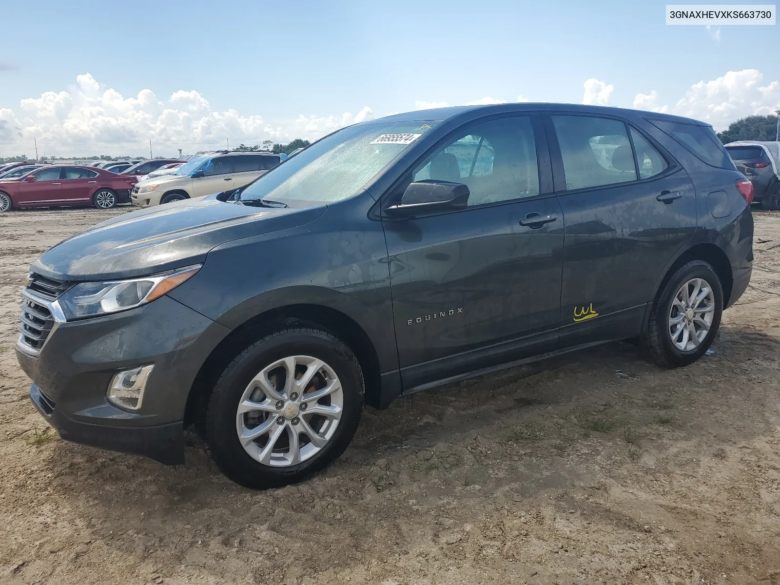 2019 Chevrolet Equinox Ls VIN: 3GNAXHEVXKS663730 Lot: 66955574