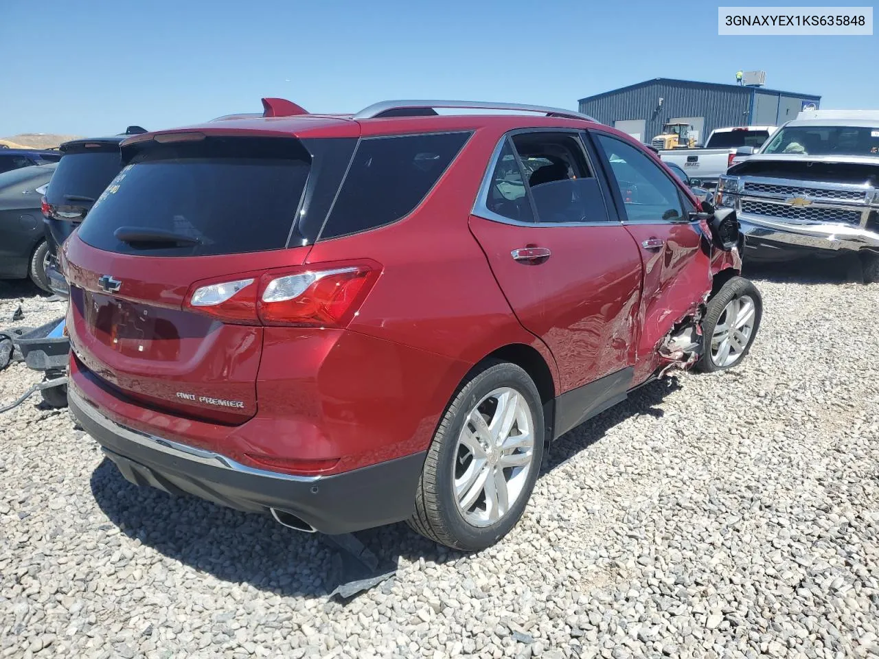 2019 Chevrolet Equinox Premier VIN: 3GNAXYEX1KS635848 Lot: 67793264