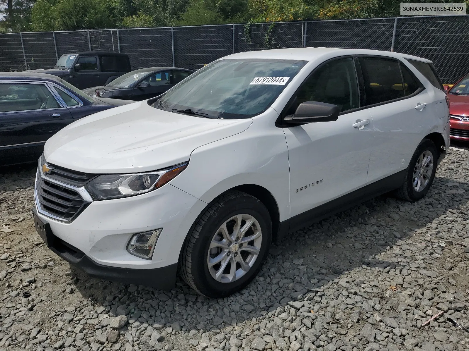 2019 Chevrolet Equinox Ls VIN: 3GNAXHEV3KS642539 Lot: 67912044