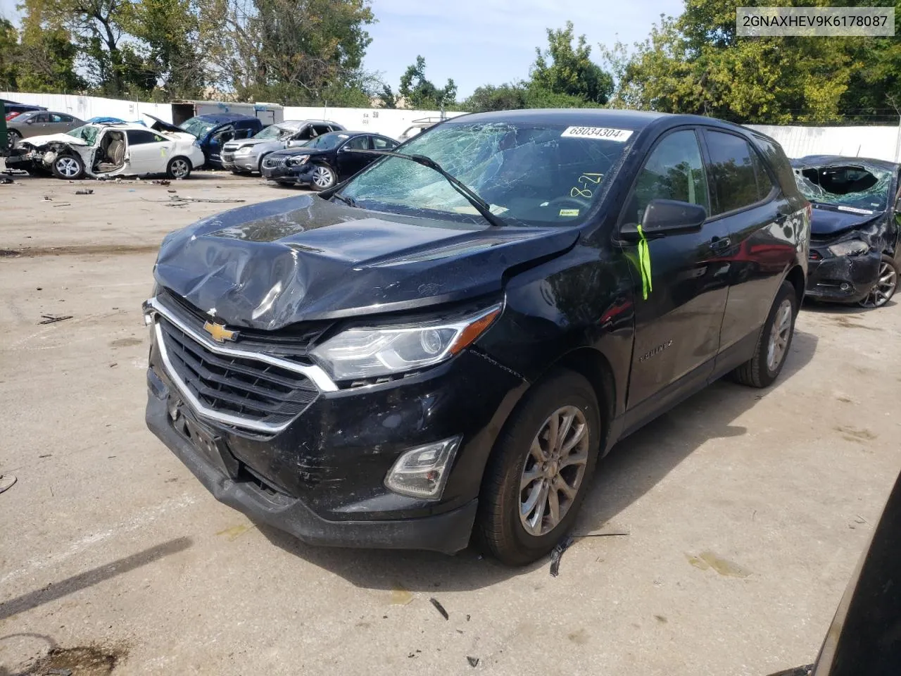 2019 Chevrolet Equinox Ls VIN: 2GNAXHEV9K6178087 Lot: 68034304