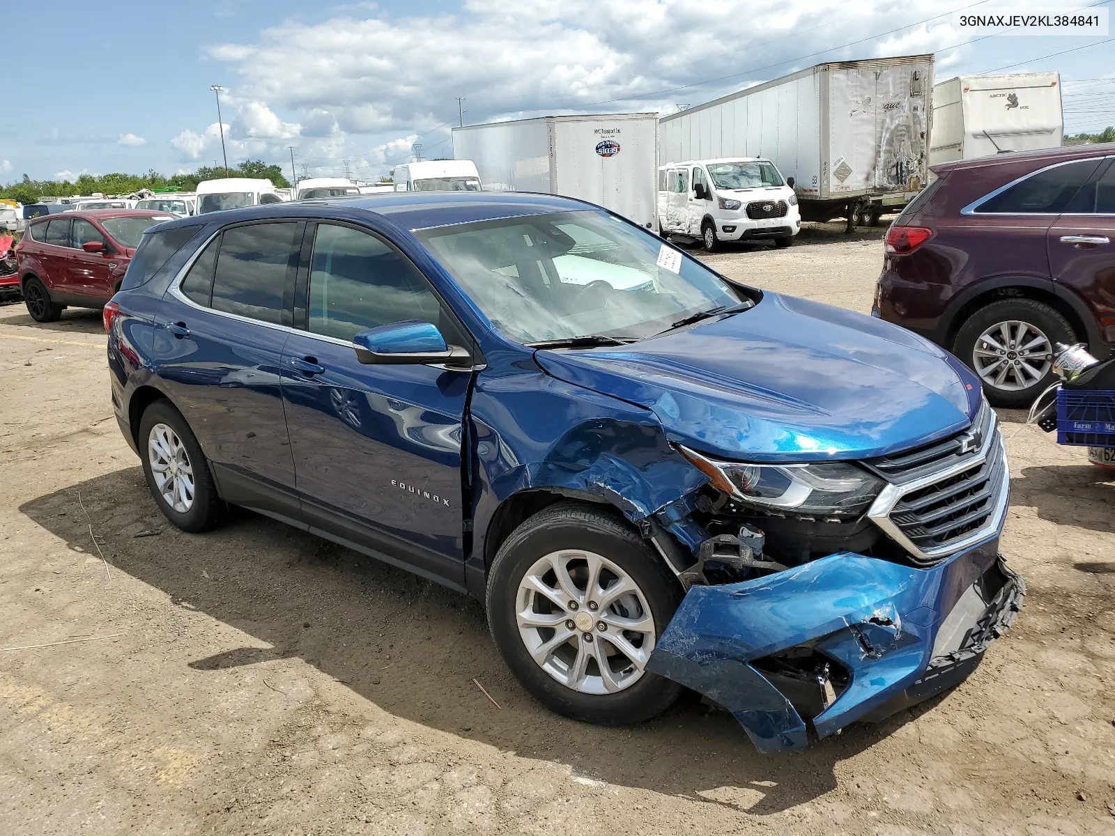 2019 Chevrolet Equinox Lt VIN: 3GNAXJEV2KL384841 Lot: 68269634