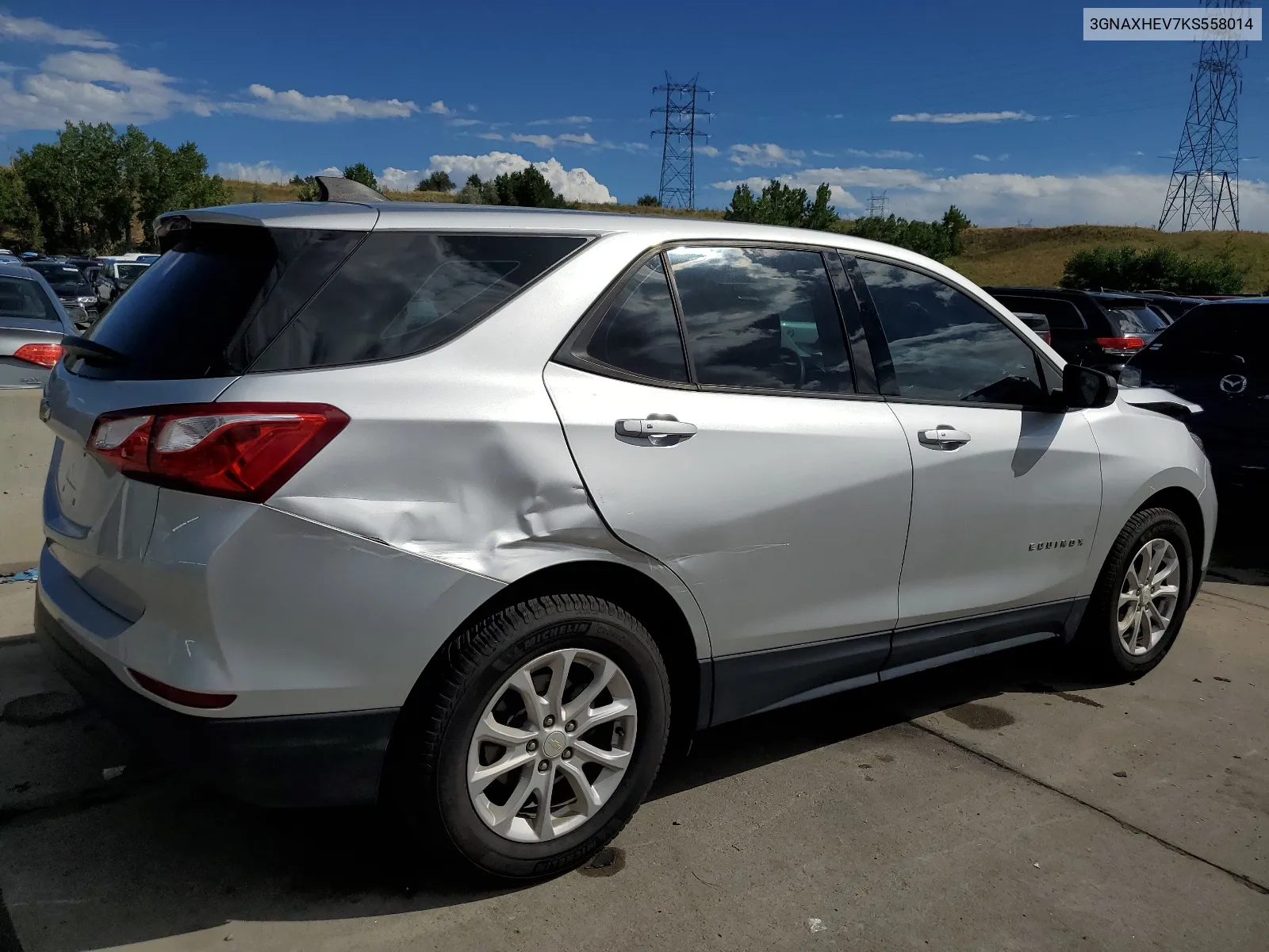 2019 Chevrolet Equinox Ls VIN: 3GNAXHEV7KS558014 Lot: 68353514