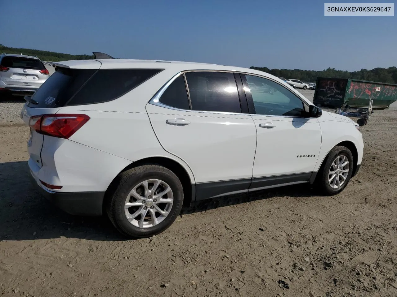 2019 Chevrolet Equinox Lt VIN: 3GNAXKEV0KS629647 Lot: 68992674