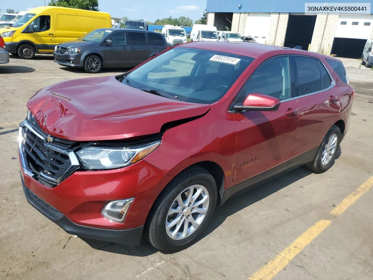 2019 Chevrolet Equinox Lt VIN: 3GNAXKEV4KS500441 Lot: 69022514