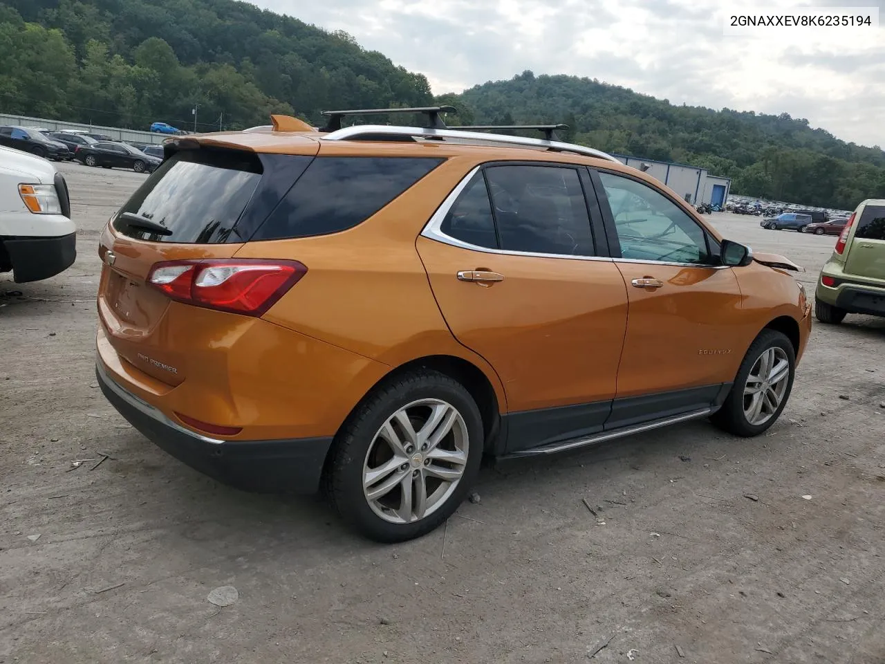 2019 Chevrolet Equinox Premier VIN: 2GNAXXEV8K6235194 Lot: 69130544