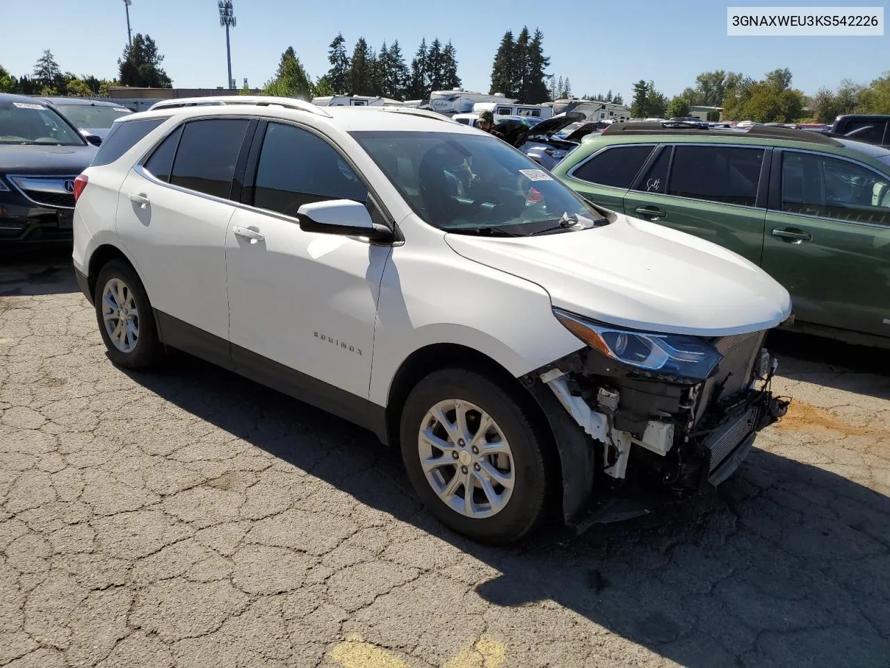 2019 Chevrolet Equinox Lt VIN: 3GNAXWEU3KS542226 Lot: 69249244