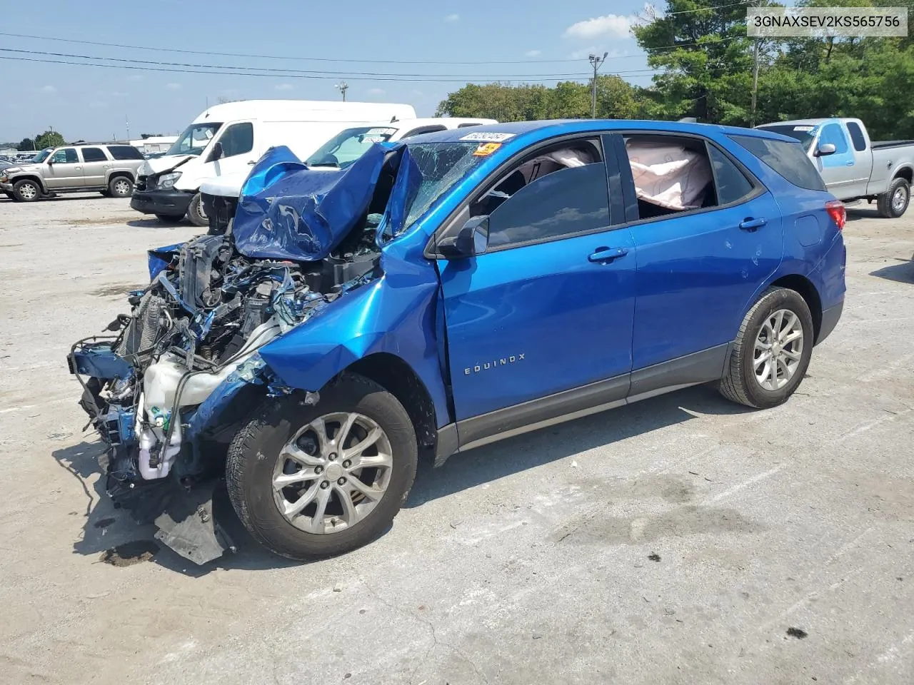 2019 Chevrolet Equinox Ls VIN: 3GNAXSEV2KS565756 Lot: 69292484