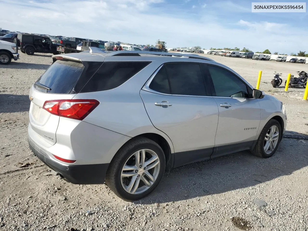 2019 Chevrolet Equinox Premier VIN: 3GNAXPEX0KS596454 Lot: 69808294