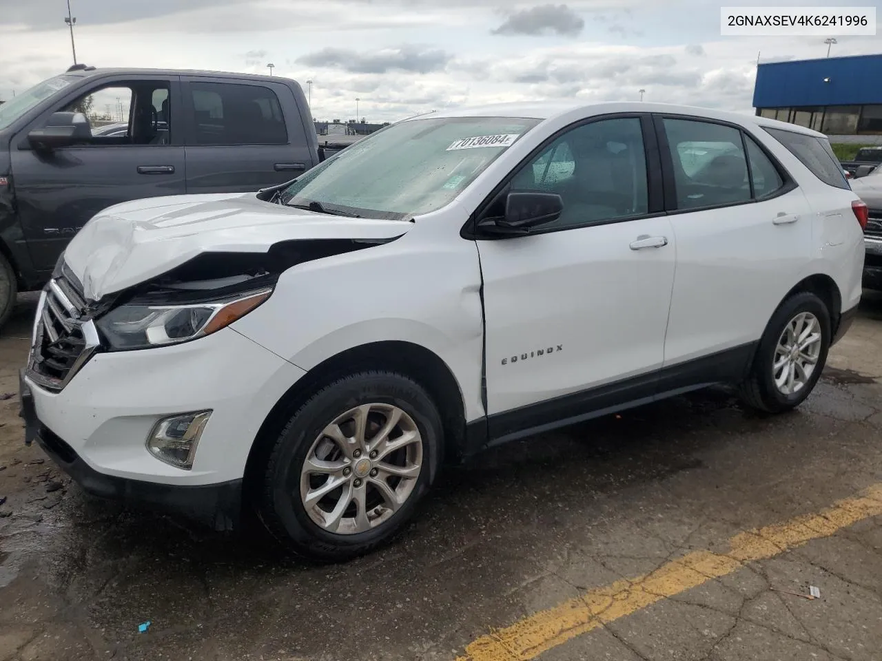 2019 Chevrolet Equinox Ls VIN: 2GNAXSEV4K6241996 Lot: 70136084