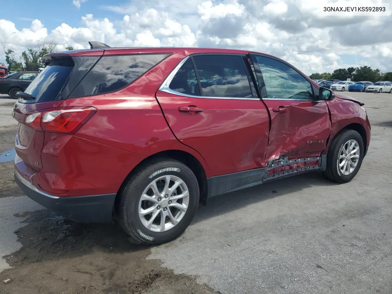 2019 Chevrolet Equinox Lt VIN: 3GNAXJEV1KS592893 Lot: 70195054