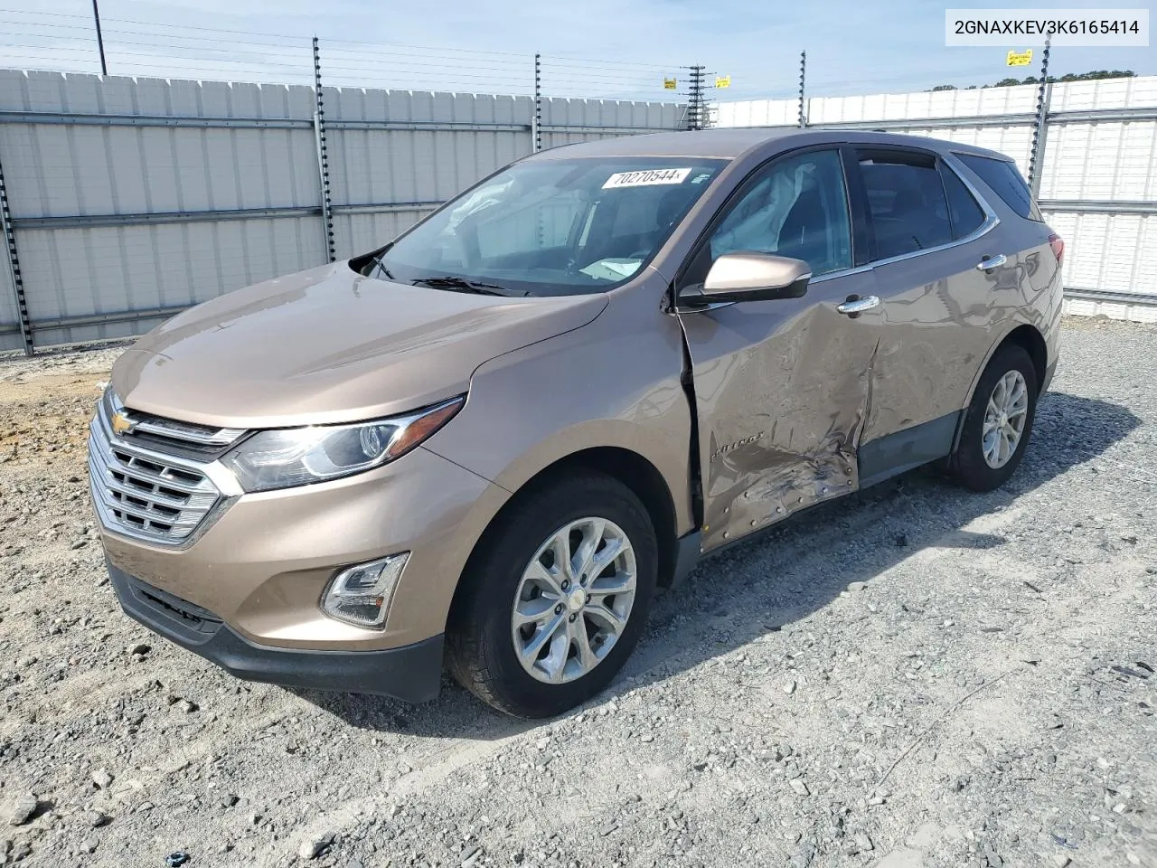 2019 Chevrolet Equinox Lt VIN: 2GNAXKEV3K6165414 Lot: 70270544