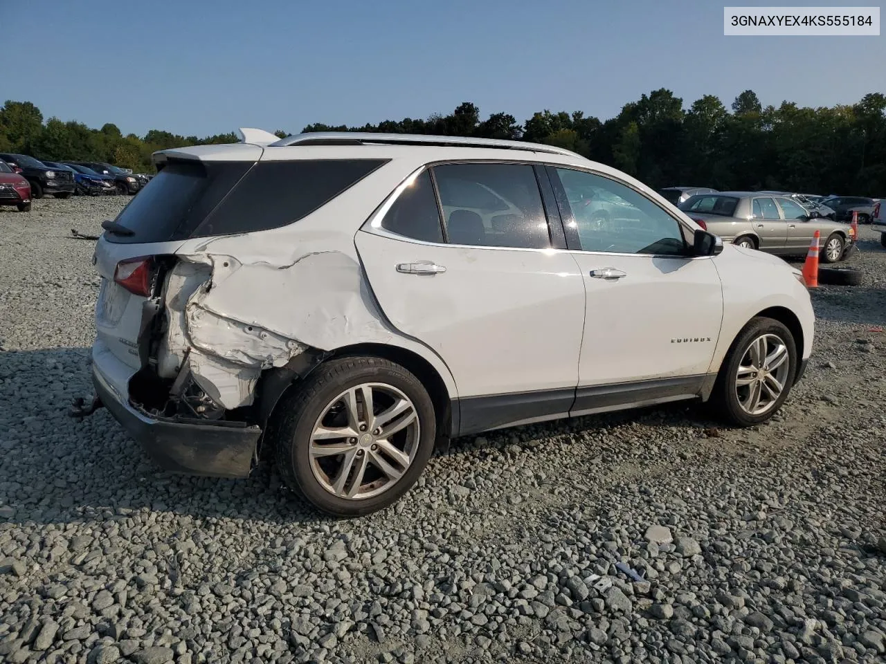 2019 Chevrolet Equinox Premier VIN: 3GNAXYEX4KS555184 Lot: 70403164