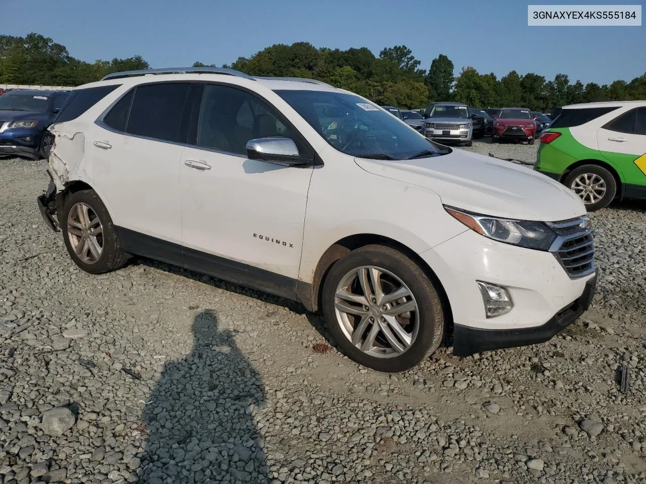 2019 Chevrolet Equinox Premier VIN: 3GNAXYEX4KS555184 Lot: 70403164