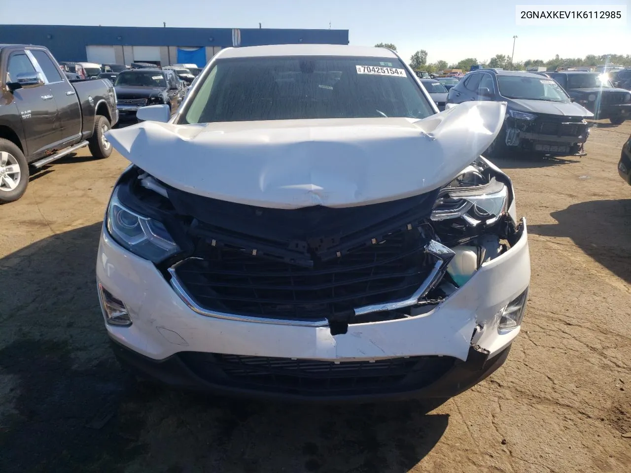 2019 Chevrolet Equinox Lt VIN: 2GNAXKEV1K6112985 Lot: 70425154