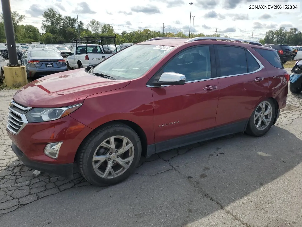 2019 Chevrolet Equinox Premier VIN: 2GNAXNEV2K6152834 Lot: 70429034