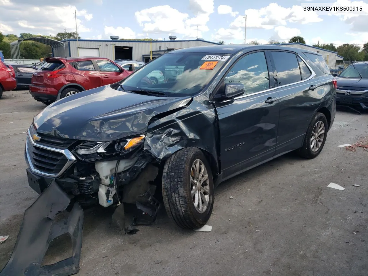 2019 Chevrolet Equinox Lt VIN: 3GNAXKEV1KS500915 Lot: 70451274