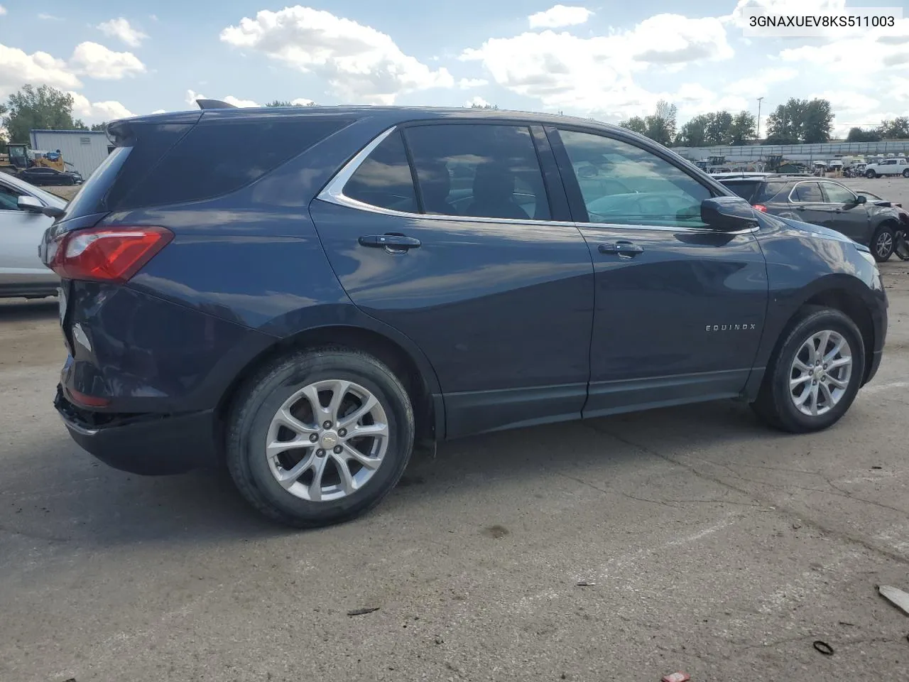 2019 Chevrolet Equinox Lt VIN: 3GNAXUEV8KS511003 Lot: 70582134