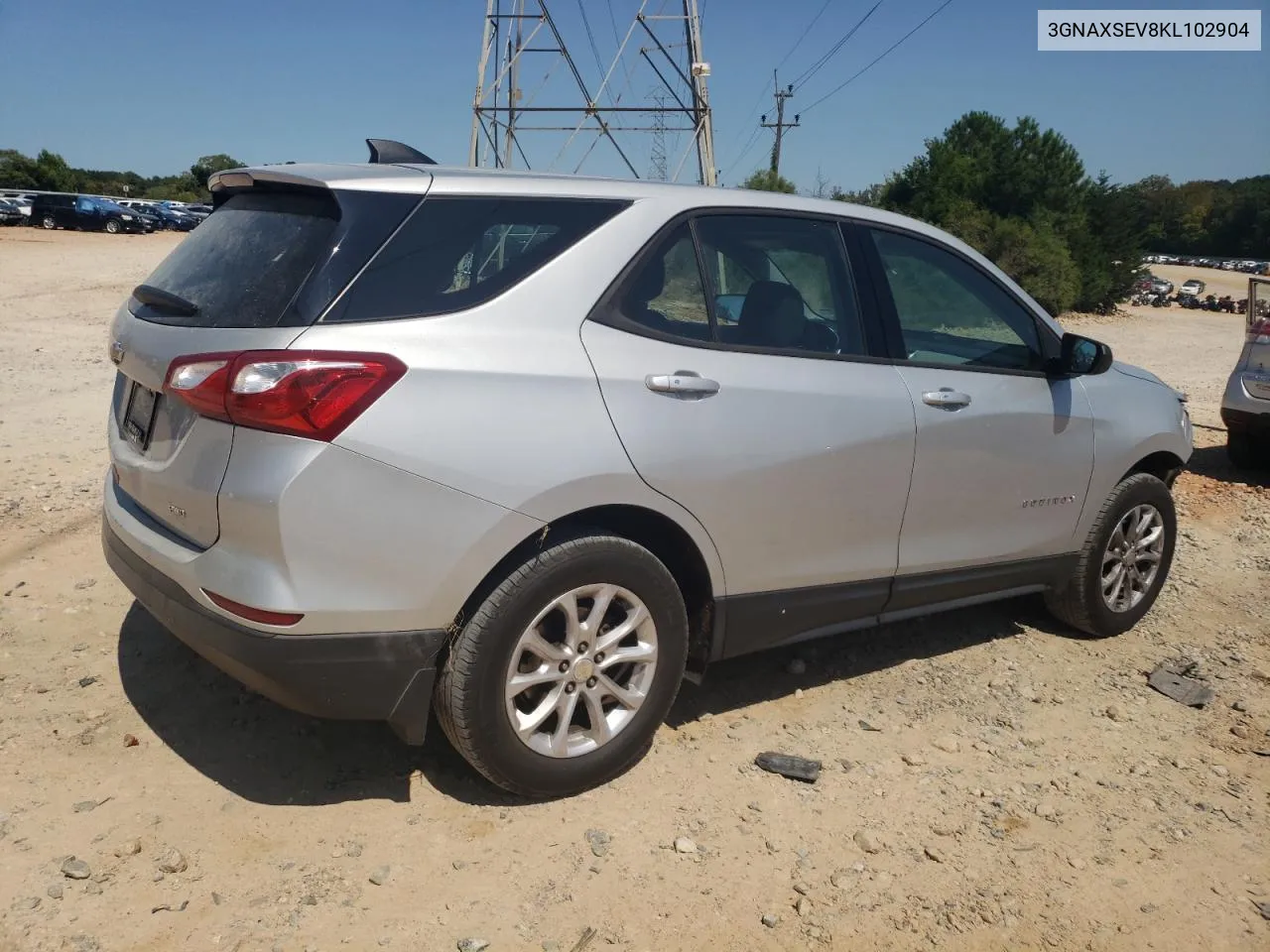 2019 Chevrolet Equinox Ls VIN: 3GNAXSEV8KL102904 Lot: 70620894