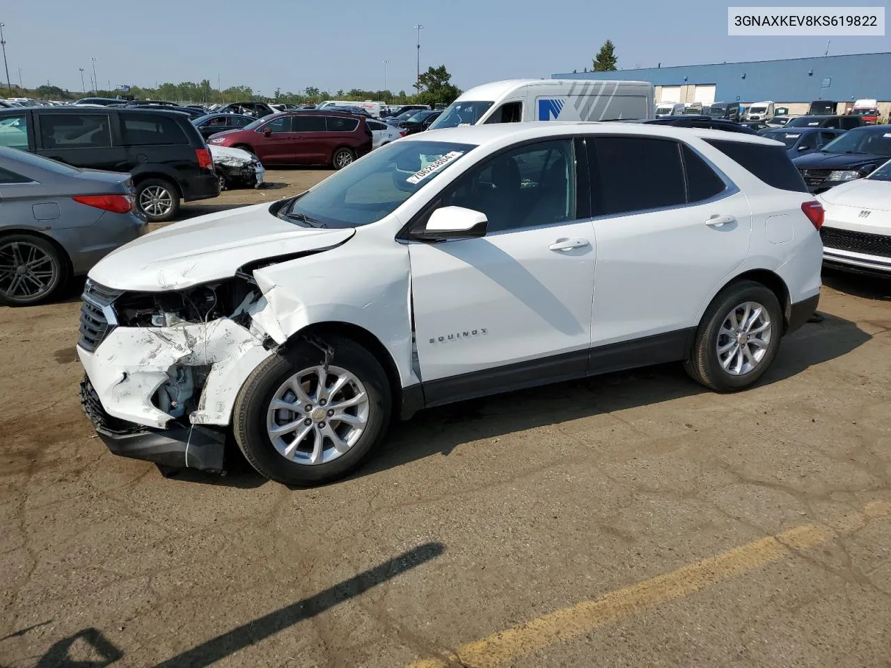 2019 Chevrolet Equinox Lt VIN: 3GNAXKEV8KS619822 Lot: 70626804