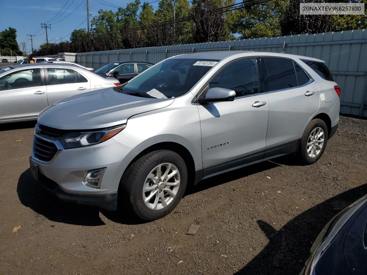 2019 Chevrolet Equinox Lt VIN: 2GNAXTEV9K6257830 Lot: 70743734