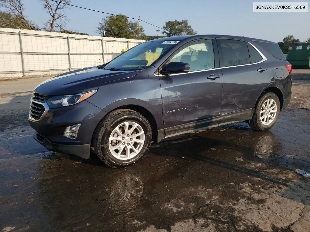 2019 Chevrolet Equinox Lt VIN: 3GNAXKEV0KS516569 Lot: 70834734