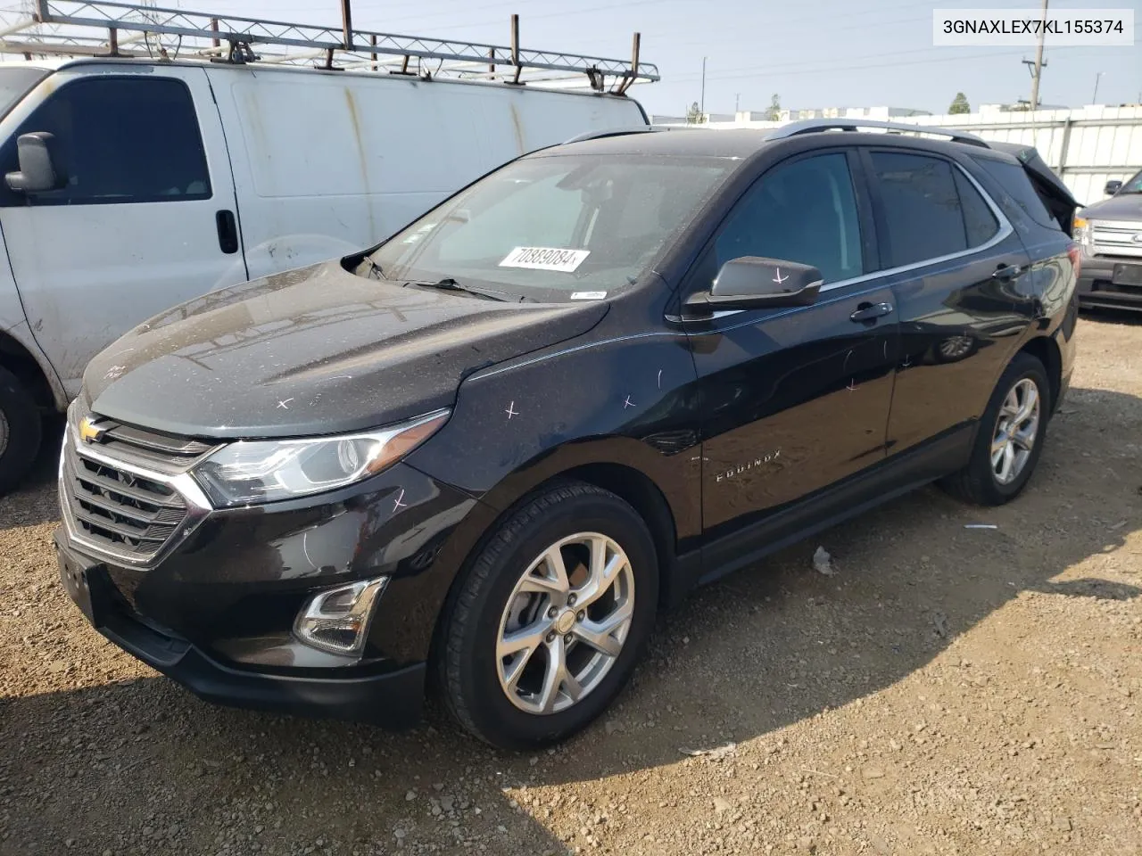 2019 Chevrolet Equinox Lt VIN: 3GNAXLEX7KL155374 Lot: 70889084