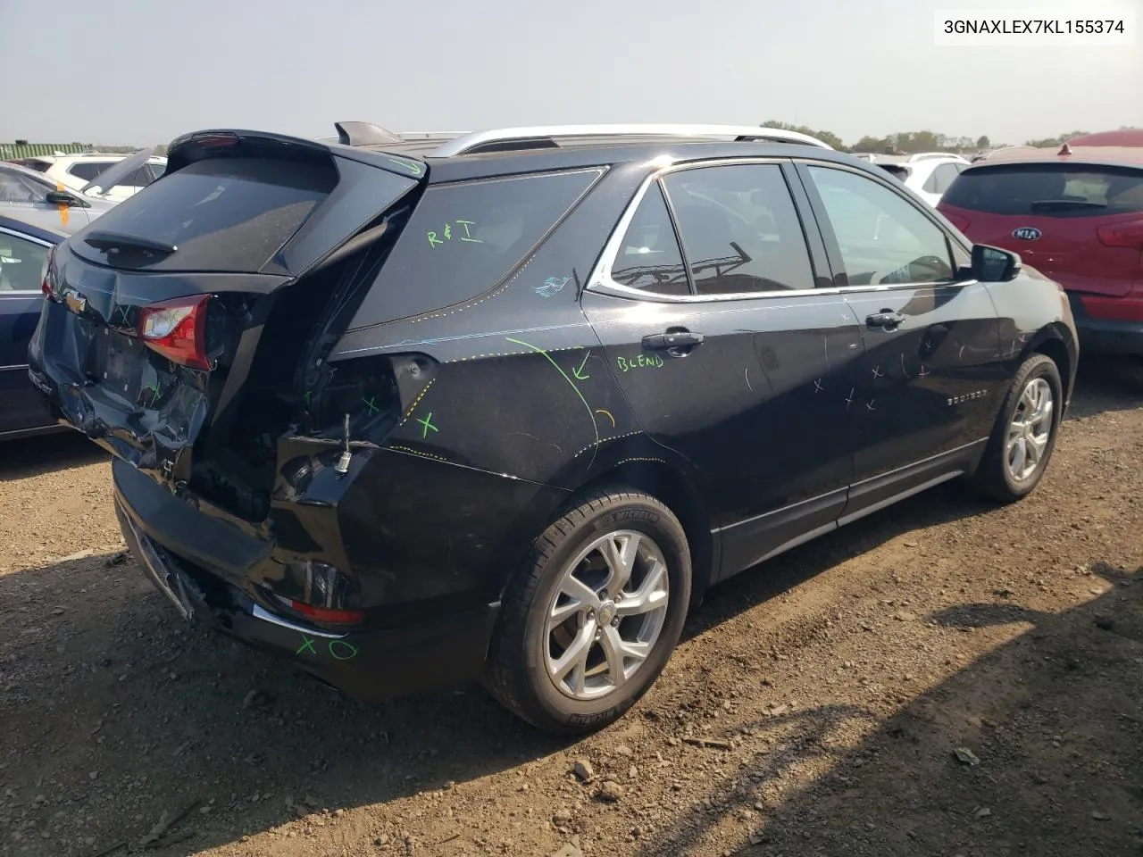 2019 Chevrolet Equinox Lt VIN: 3GNAXLEX7KL155374 Lot: 70889084