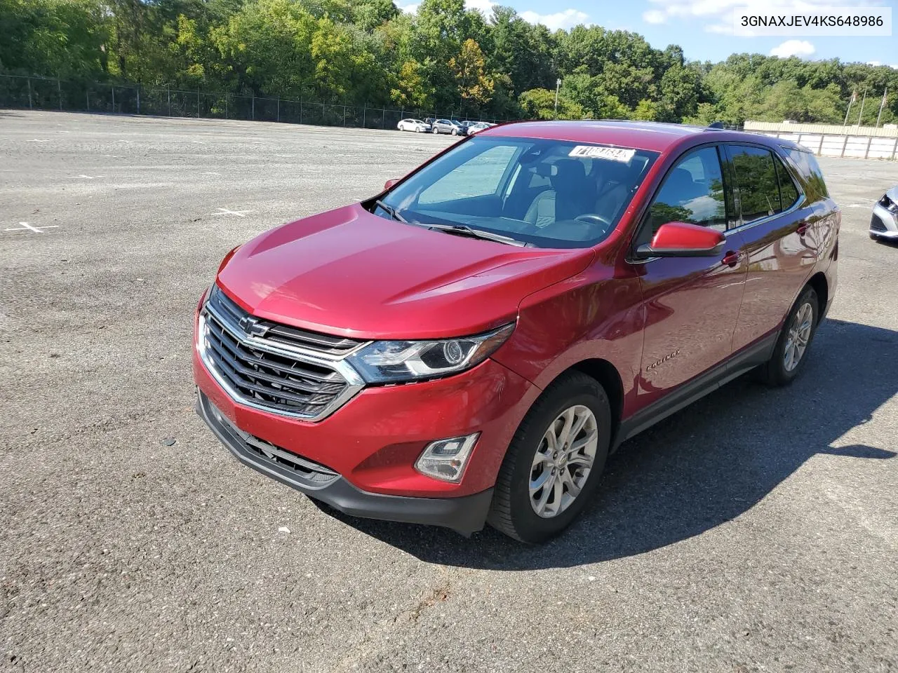 2019 Chevrolet Equinox Lt VIN: 3GNAXJEV4KS648986 Lot: 71084684