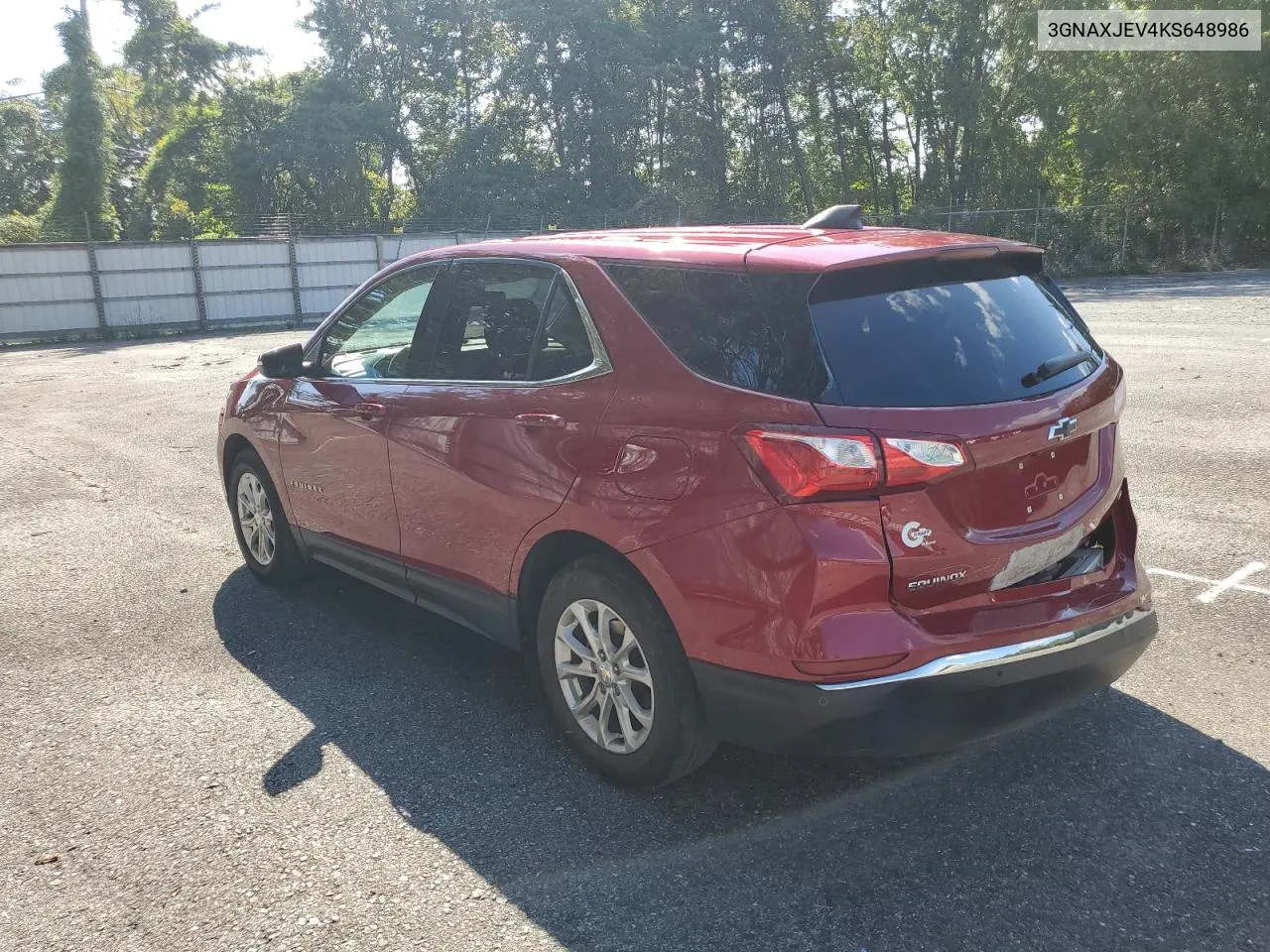 2019 Chevrolet Equinox Lt VIN: 3GNAXJEV4KS648986 Lot: 71084684