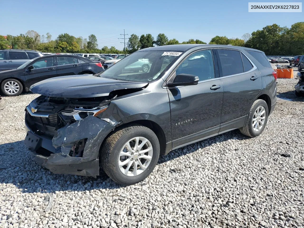 2019 Chevrolet Equinox Lt VIN: 2GNAXKEV2K6227823 Lot: 71156034