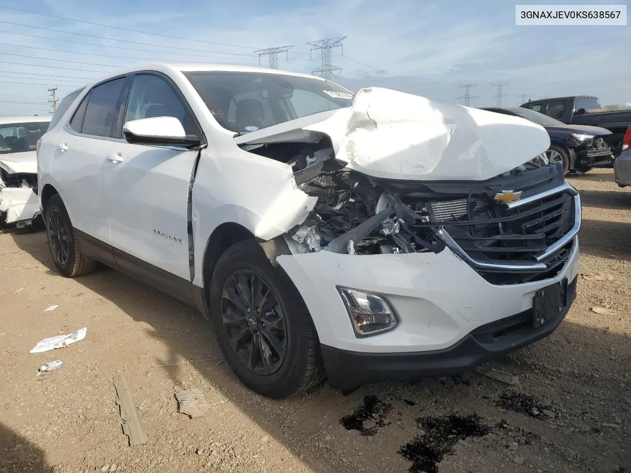 2019 Chevrolet Equinox Lt VIN: 3GNAXJEV0KS638567 Lot: 71381444