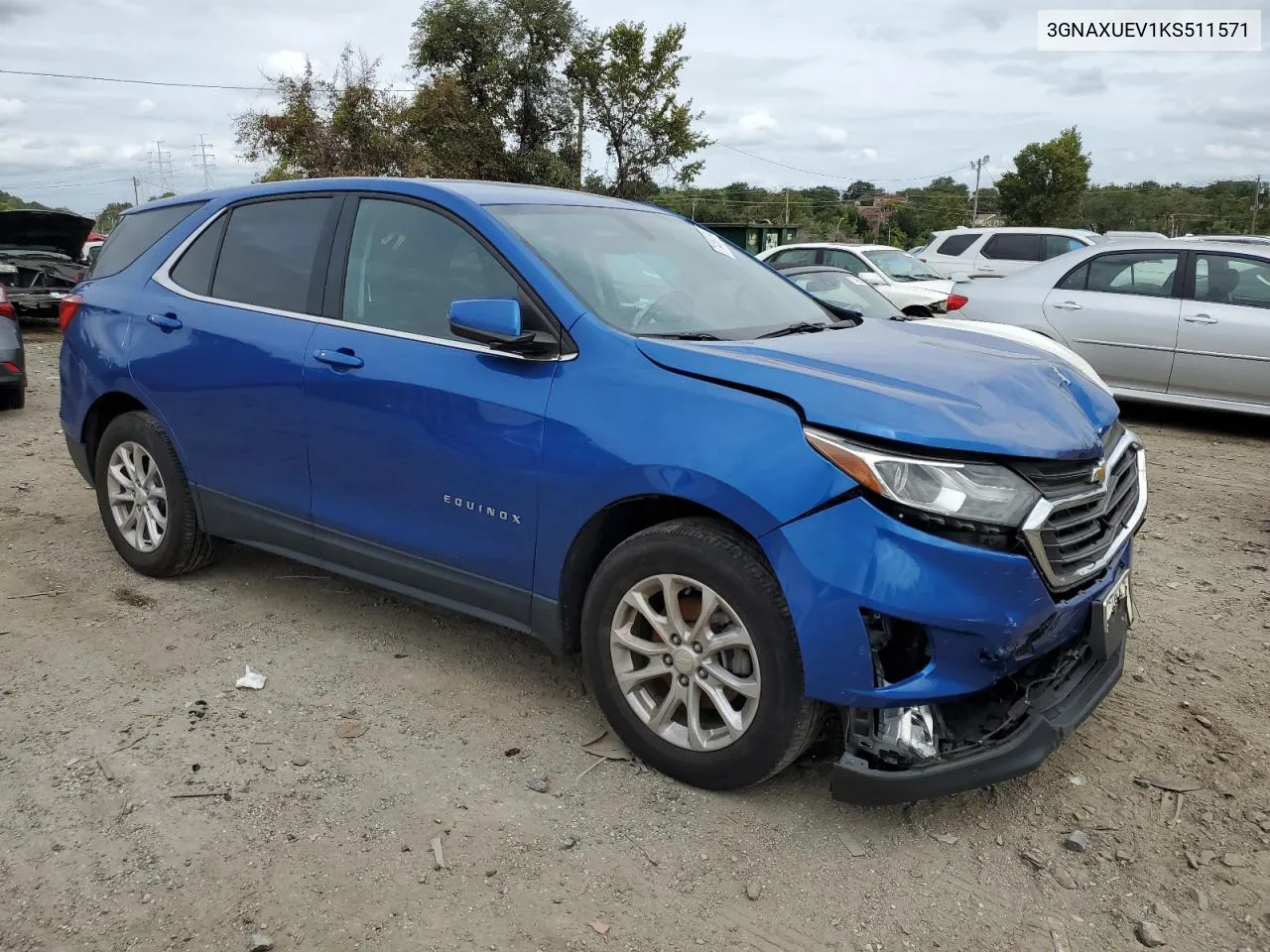 2019 Chevrolet Equinox Lt VIN: 3GNAXUEV1KS511571 Lot: 71439734