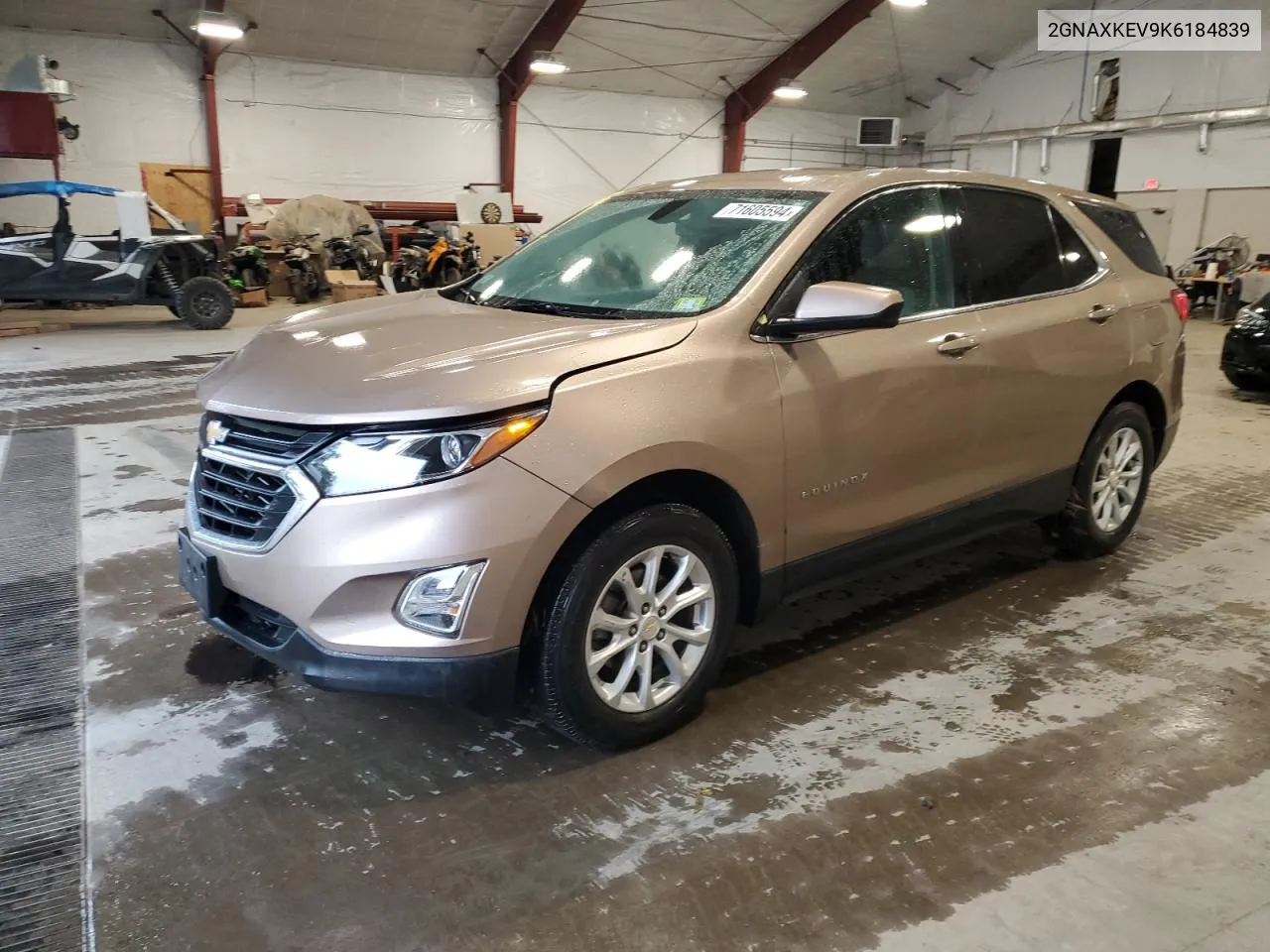 2019 Chevrolet Equinox Lt VIN: 2GNAXKEV9K6184839 Lot: 71605594