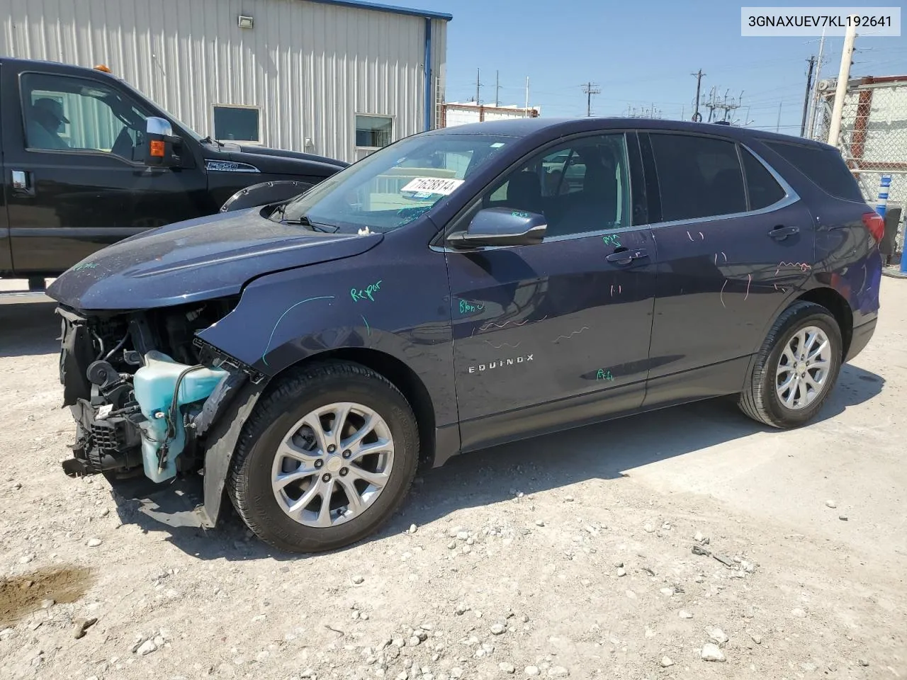 2019 Chevrolet Equinox Lt VIN: 3GNAXUEV7KL192641 Lot: 71628814