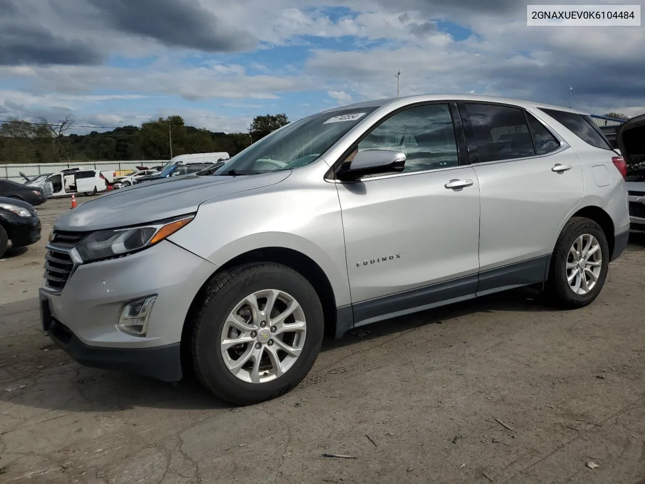 2019 Chevrolet Equinox Lt VIN: 2GNAXUEV0K6104484 Lot: 71740554