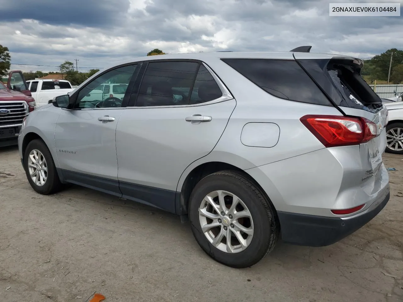 2019 Chevrolet Equinox Lt VIN: 2GNAXUEV0K6104484 Lot: 71740554