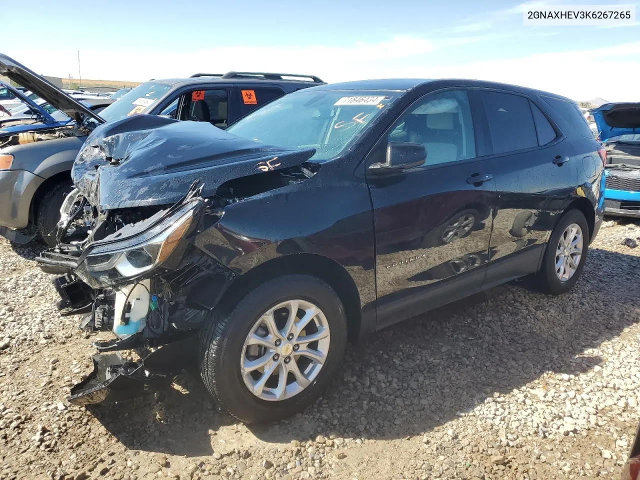 2019 Chevrolet Equinox Ls VIN: 2GNAXHEV3K6267265 Lot: 71846434