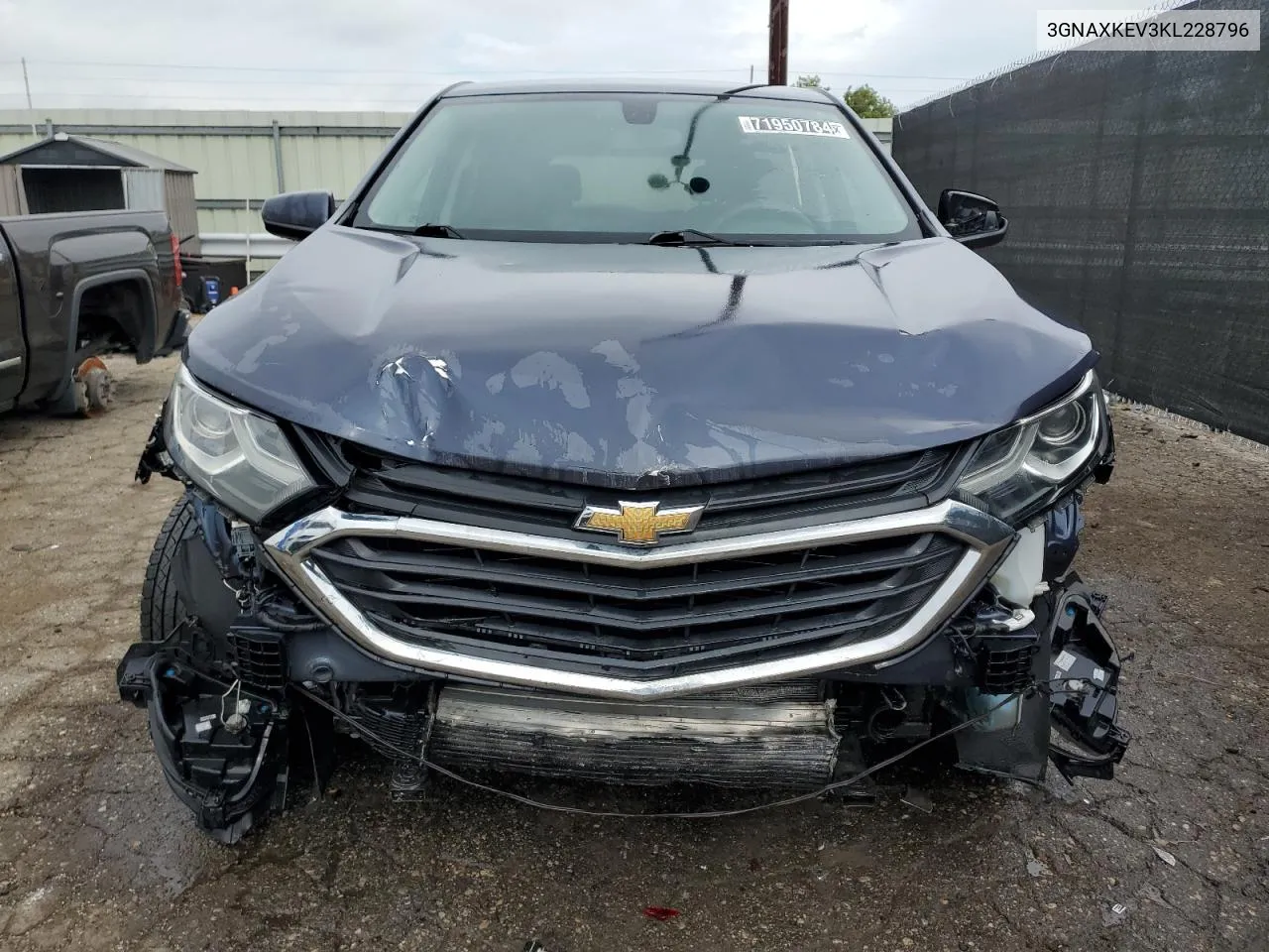 2019 Chevrolet Equinox Lt VIN: 3GNAXKEV3KL228796 Lot: 71950784