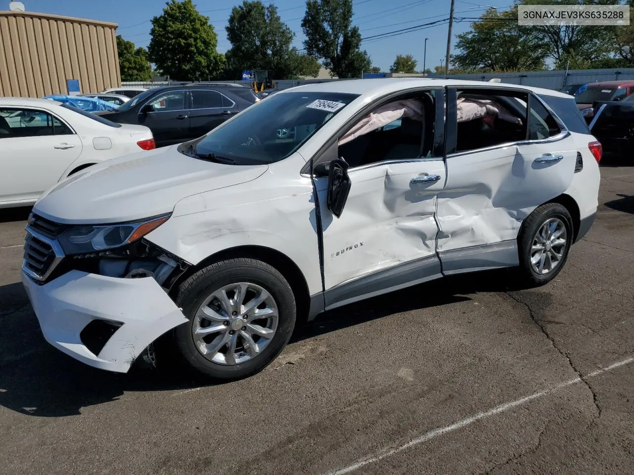 2019 Chevrolet Equinox Lt VIN: 3GNAXJEV3KS635288 Lot: 71954944