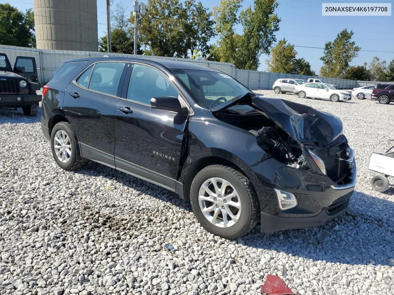 2019 Chevrolet Equinox Ls VIN: 2GNAXSEV4K6197708 Lot: 72038444