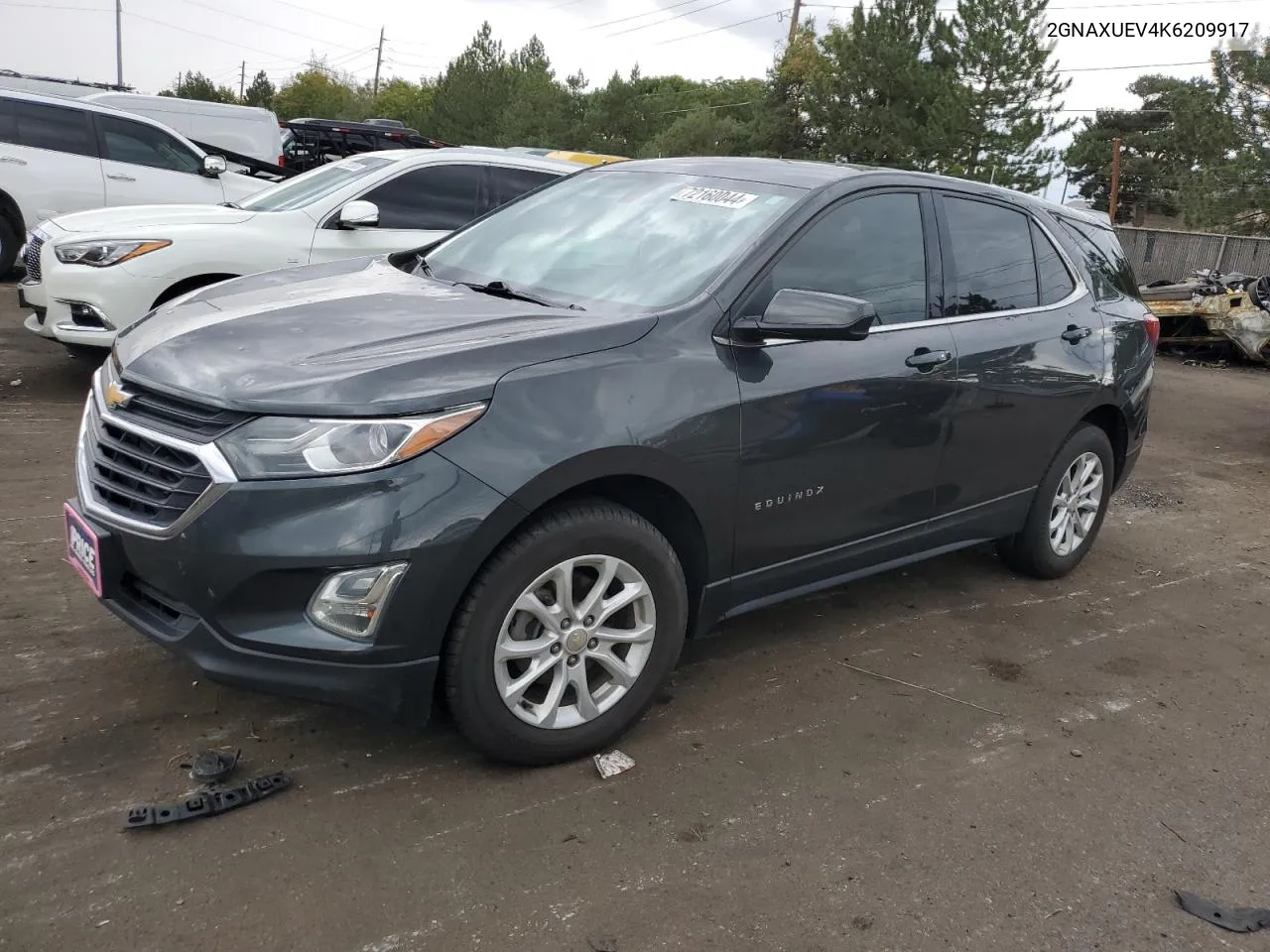 2019 Chevrolet Equinox Lt VIN: 2GNAXUEV4K6209917 Lot: 72160044