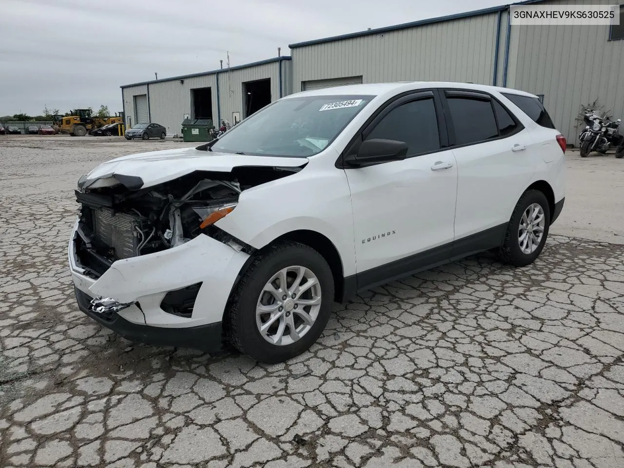 2019 Chevrolet Equinox Ls VIN: 3GNAXHEV9KS630525 Lot: 72305494