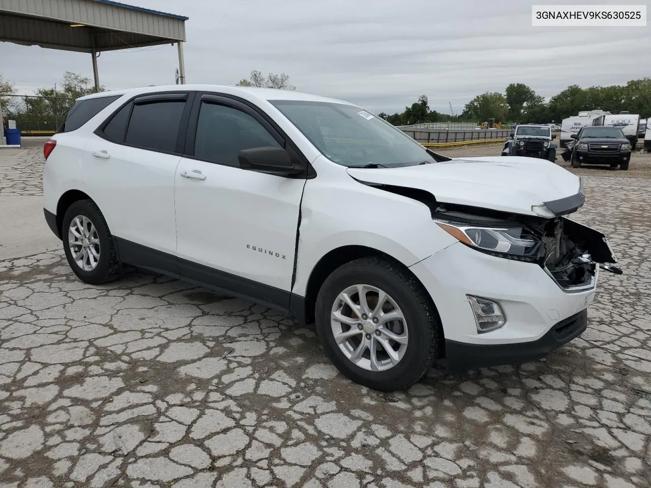 2019 Chevrolet Equinox Ls VIN: 3GNAXHEV9KS630525 Lot: 72305494