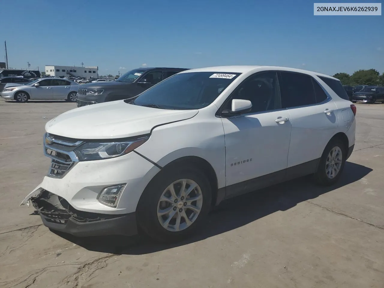 2019 Chevrolet Equinox Lt VIN: 2GNAXJEV6K6262939 Lot: 72499464