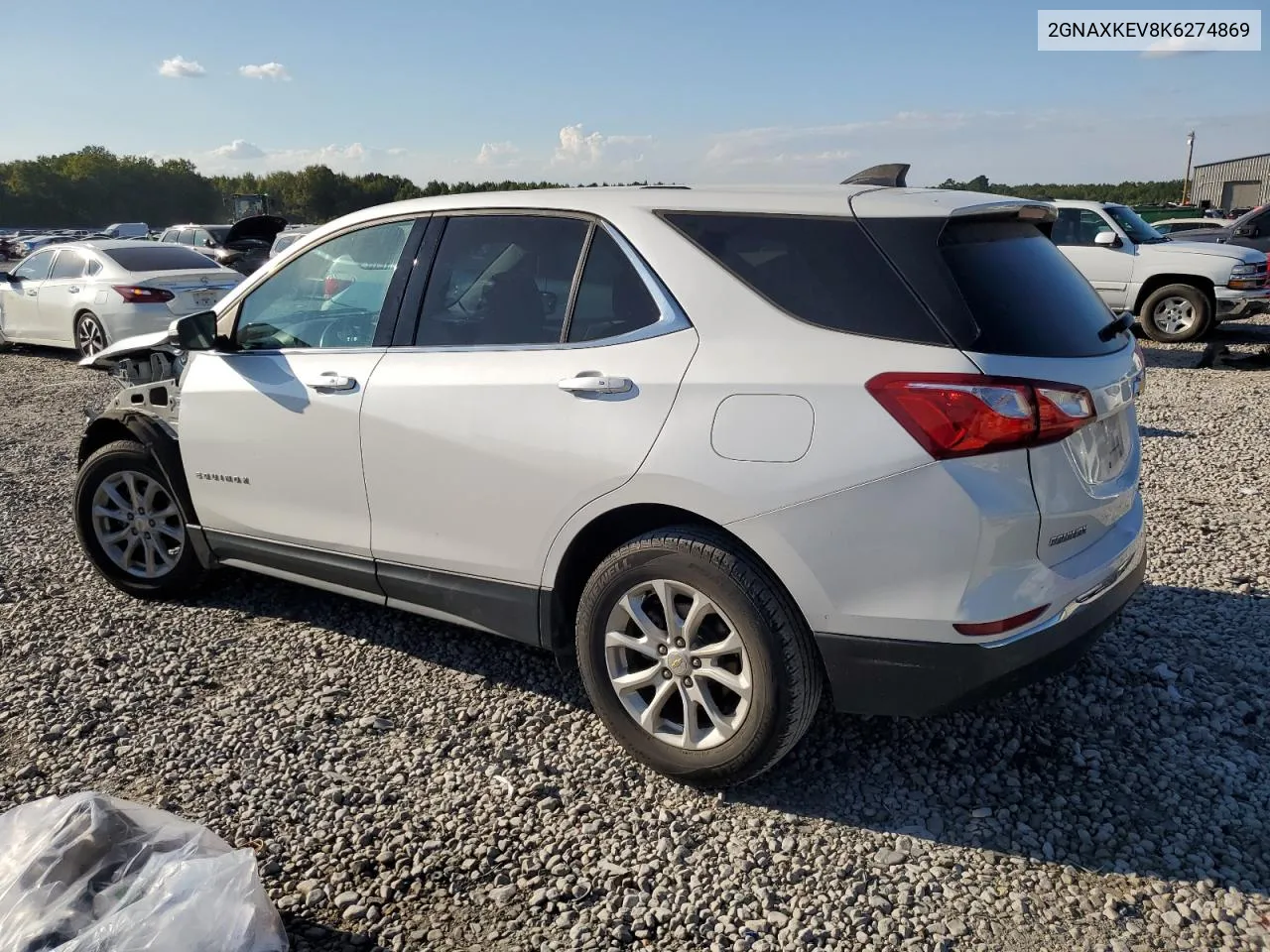 2019 Chevrolet Equinox Lt VIN: 2GNAXKEV8K6274869 Lot: 72592534