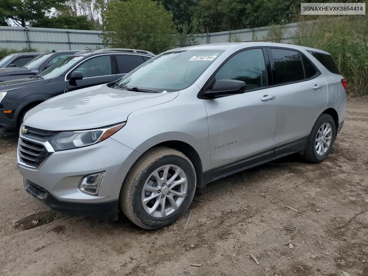 2019 Chevrolet Equinox Ls VIN: 3GNAXHEVXKS654414 Lot: 72742754