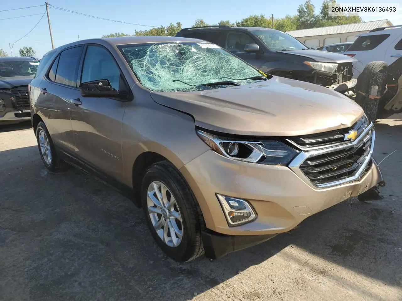 2019 Chevrolet Equinox Ls VIN: 2GNAXHEV8K6136493 Lot: 72782014