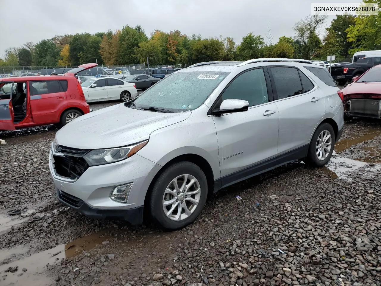 2019 Chevrolet Equinox Lt VIN: 3GNAXKEV0KS678878 Lot: 73280994