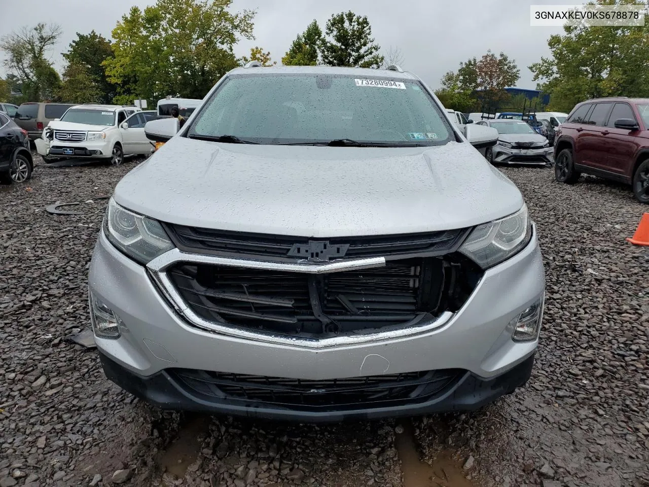 2019 Chevrolet Equinox Lt VIN: 3GNAXKEV0KS678878 Lot: 73280994