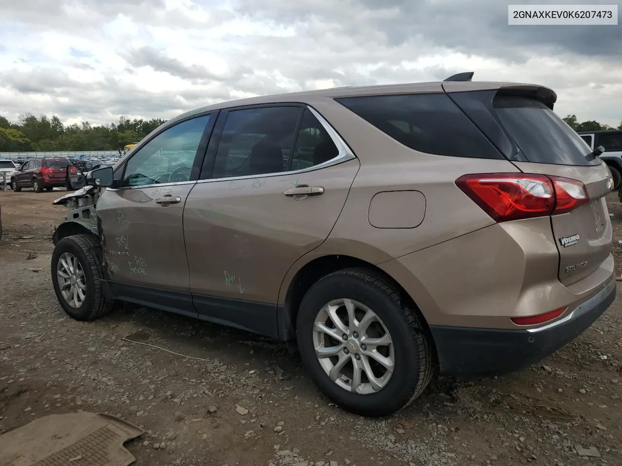 2019 Chevrolet Equinox Lt VIN: 2GNAXKEV0K6207473 Lot: 73416574